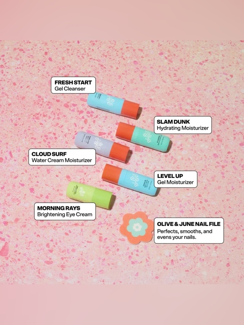 BRAND NEW Bubble GroupChat SKINCARE MINI SET CLEANSER OLIVE AND JUNE - Picture 3 of 11